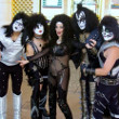 Cher Impersonator Bonnie Kilroe in Vegas with members of the band, Kiss