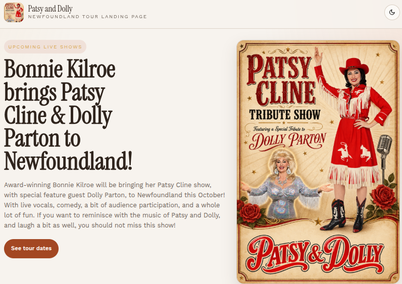 Patsy and Dolly Newfoundland tour