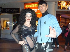 Bonnie Kilroe as Cher in Las Vegas with Spock